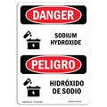 Signmission Safety Sign, OSHA Danger, 18" Height, Aluminum, Hidr+Ã�xido De Sodio, Bilingual Spanish OS-DS-A-1218-VS-2041